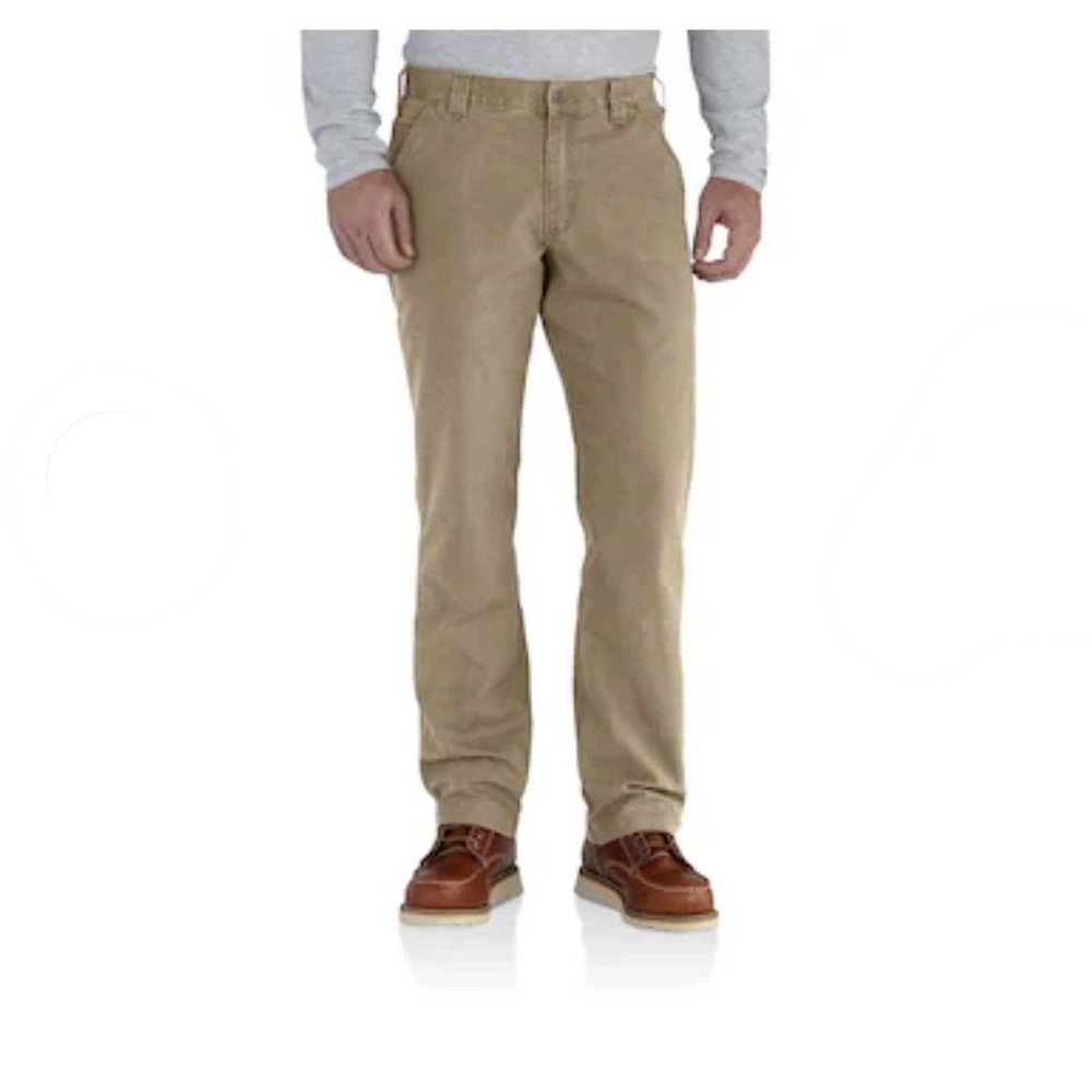 Carhartt Original Dungaree Relaxed Fit Pants Beige Rugged Flex 6Pocket 32x34 NWT